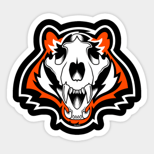 Bengals Skull - ORANGE Sticker